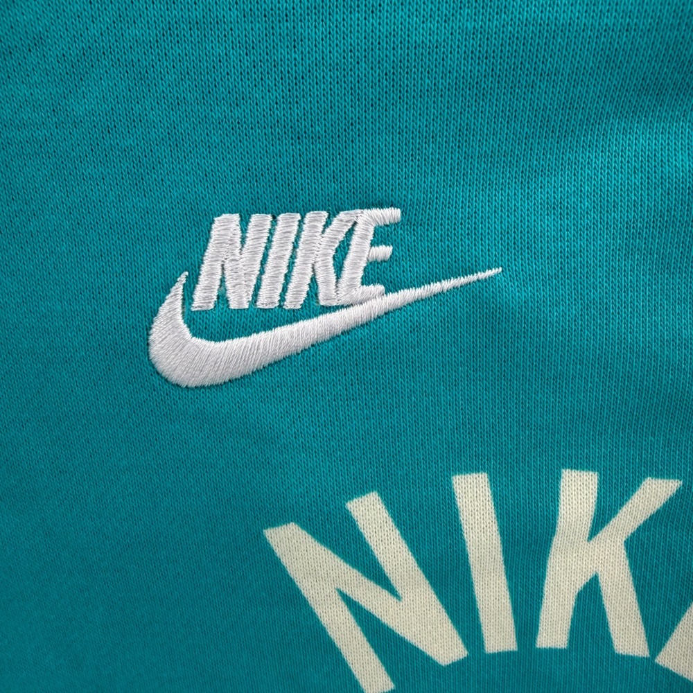 Nike Kids Turquoise All Over Logo Print Hoodie Sweatshirt Youth XS - Picture 2 of 6